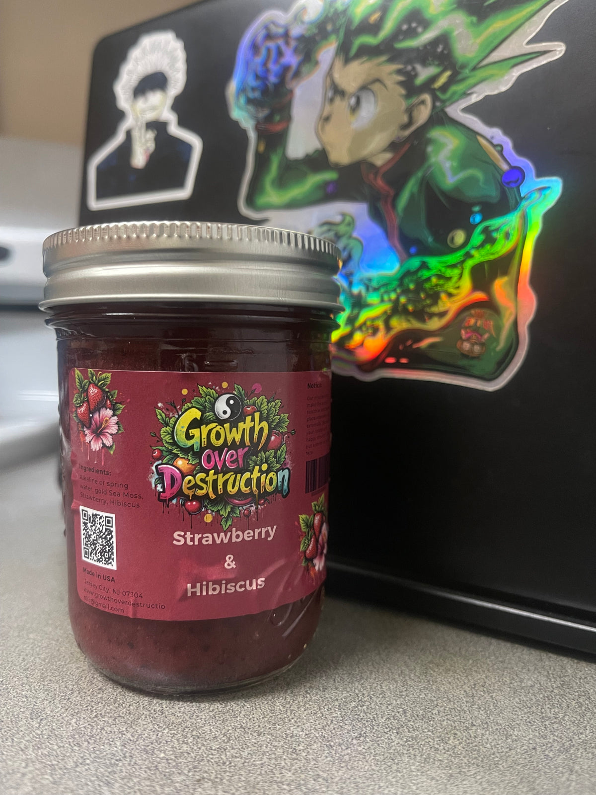 Strawberry & Hibiscus Sea moss Gel